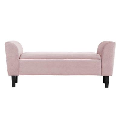 Recamier Bau França 1,40M Suede Rosa Bebe - Clique Decor