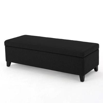 Recamier Bau Veneza 1,40M Suede Preto - Clique Decor