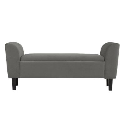 Recamier Bau França 1,40M Suede Cinza - Clique Decor