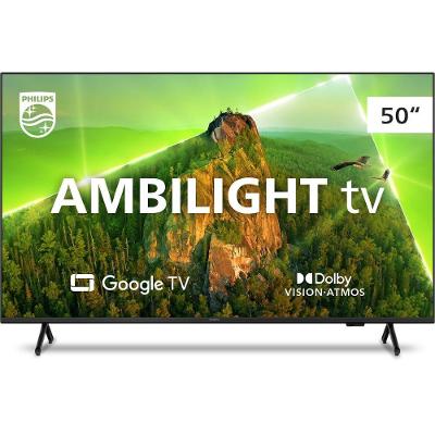 Smart TV 50 UHD 4K Philips 50PUG7908 Google Voz Bluetooth D Preto Bivolt
