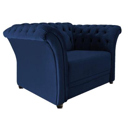 Poltrona Decorativa Chesterfield Azul Marinho
