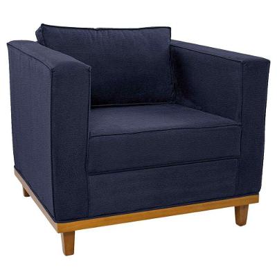 Poltrona Decorativa Europa Corano Azul Marinho