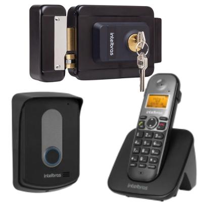 Kit Interfone Telefone E Porteiro Sem Fio Tis 5010 E Fechadura Fx1500 Intelbras Tis Tis5010 Fx 1500