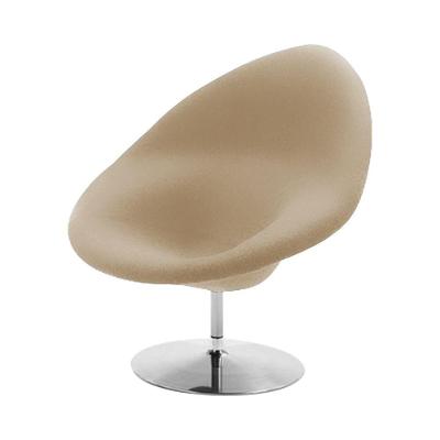 Poltrona Design Gondula Suede Bege Cor Bege
