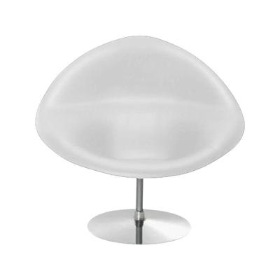 Poltrona Design Gondula Couro Sintético Branco Cor Branco