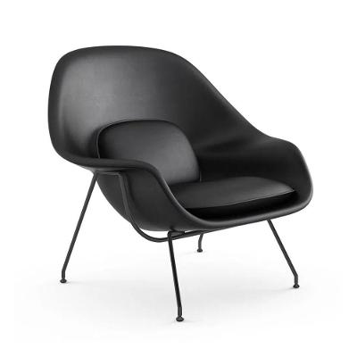 Poltrona Womb Chair Sem Puff Base Preta Sintético Preto Cor Preto