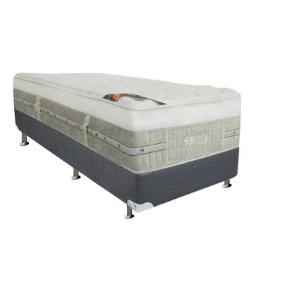 Cama Box Solteiro: Colchão Molas Ensacadas Castor Pocket Summer Winter + Base CRC Suede Gray(88x188)