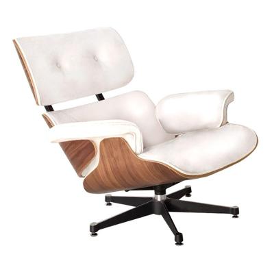 Poltrona Charles Eames Couro Legítimo Branco Cor Branco