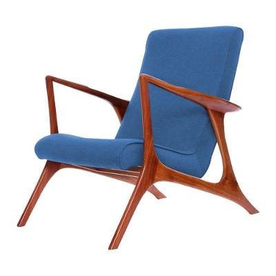 Poltrona Mona Plus Vk Anos 50 Suede Azul Cor Azul