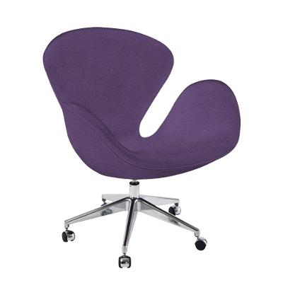 Poltrona Swan Office Giratória Suede Roxo Cor Roxo