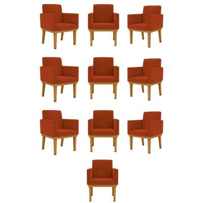 Kit 10 Poltronas Decorativa Reforçada Oferta - Balaqui Decor Cor:terracota