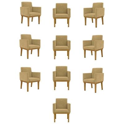 Kit 10 Poltronas Decorativa Reforçada Oferta - Balaqui Decor Cor:capuccino
