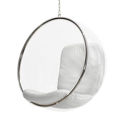 Poltrona Bubble Chair Acrilico Com Estofado Sintético Branco Cor Branco