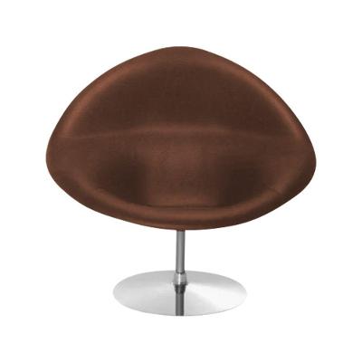 Poltrona Design Gondula Couro Natural Marrom Cor Marrom
