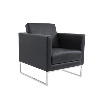 Poltrona Decorativa Julia 70cm Courotex Preto