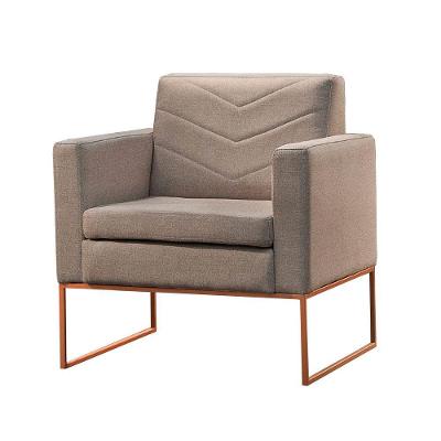 Poltrona Apolo Luxo Base Bronze Castellar Móbile Cappuccino