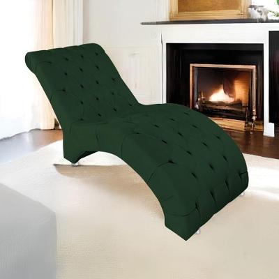 Espreguiçadeira Relaxante Para Descanso P02 Suede - Doce Sonho Móveis Verde