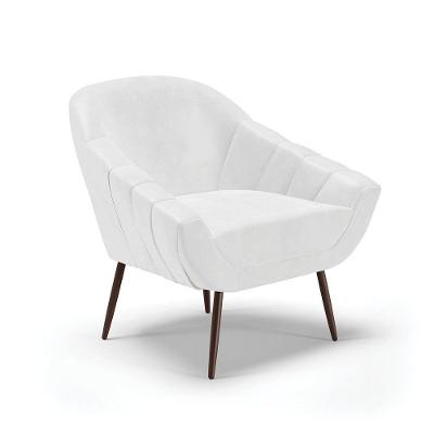 Poltrona Corano Pés Palito Ferro Branco