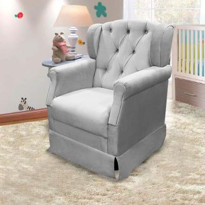 Poltrona Cadeira De Amamentação Balanço Ternura Material Sintético Branco - Speciale Home Branco