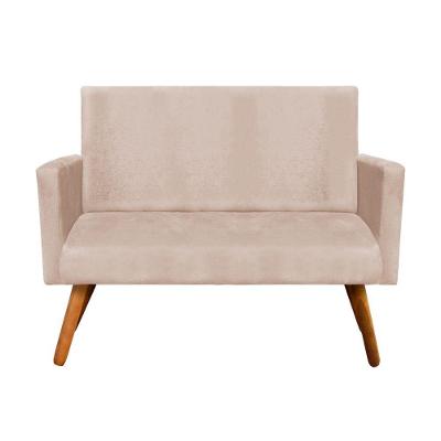 Namoradeira Nina Suede Pés Palito Castanho Bege