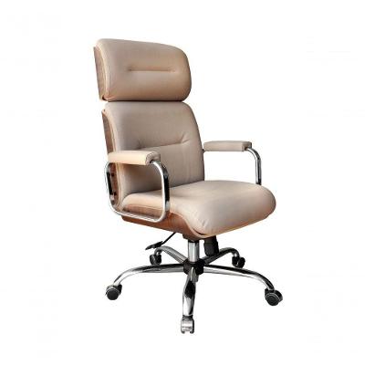 Poltrona Eames Presidente Linha Capa Em Madeira Marrom.