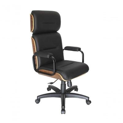 Poltrona Eames Presidente Linha Capa Em Madeira Preto.