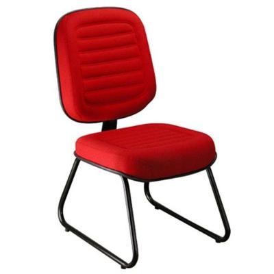 Poltrona Diretor Sem Braços Blenda Base Trapézio Vermelho