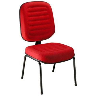Poltrona Diretor Sem Braços Blenda Base Fixa Palito Vermelho