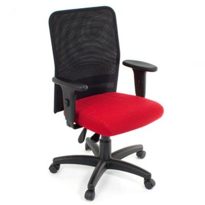 Poltrona Digitador Com Braços Linha Tela Mesh Vermelho