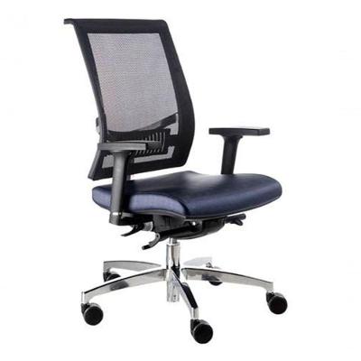 Poltrona Diretor Encosto Tela Mesh Linha Net Design Azul