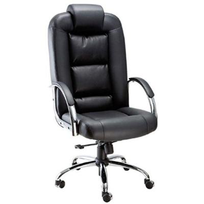 Poltrona Presidente Luxuosa Com Braços Fixos Firenze Preto