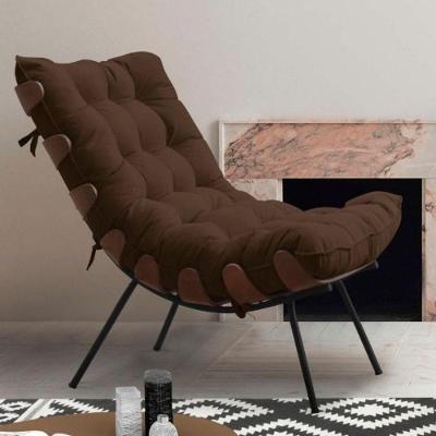Poltrona Costela Gatmagazine Suede Marrom