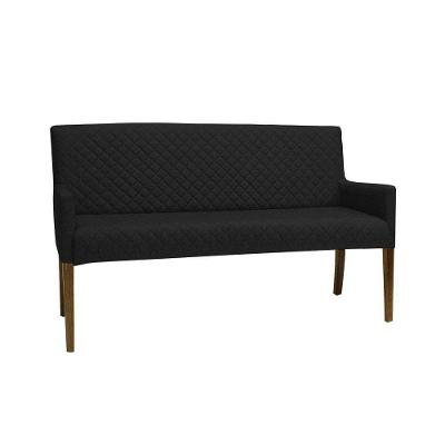 Poltrona 2 Lugares Liverpool Tressê Corano Preto Gran Belo