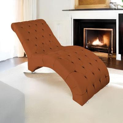 Espreguiçadeira Relaxante Para Descanso P02 Suede - Amarena Móveis Terracota
