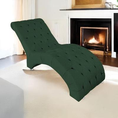 Espreguiçadeira Relaxante Para Descanso P02 Linho - Amarena Móveis Verde