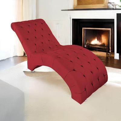 Espreguiçadeira Relaxante Para Descanso P02 Suede - Amarena Móveis Vermelho