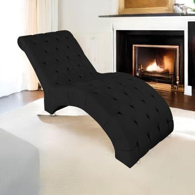 Espreguiçadeira Relaxante Para Descanso P02 Corano - Amarena Móveis Preto