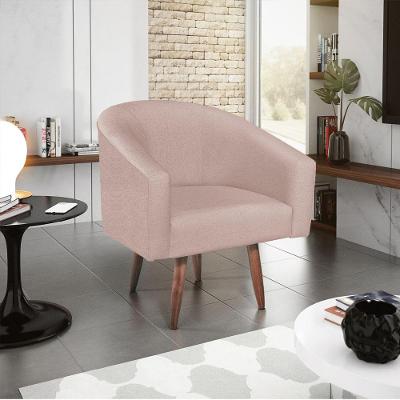Poltrona Decorativa Sala De Estar Recepção Luiza Pés Palito Suede - Amarena Móveis Rosê
