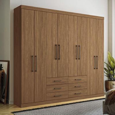 Guarda Roupa 8 Portas E 6 Gavetas Havana Master Santos Andirá Jatoba