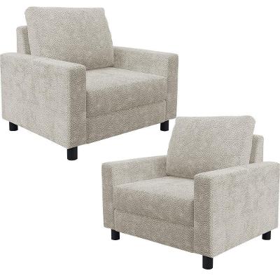 Kit 02 Poltronas E Recepção Malta L02 Bouclê Creme