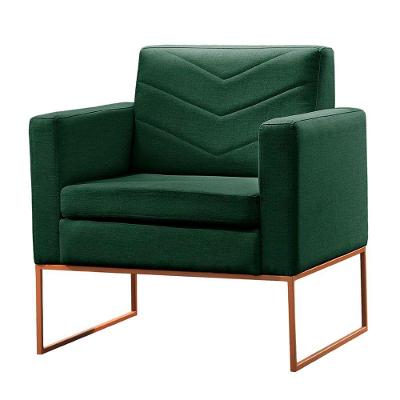 Poltrona Apolo Luxo Base Bronze Castellar Móbile Verde