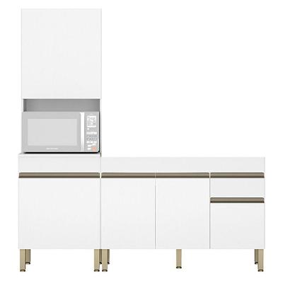 Paneleiro E Balcão Gabinete Sem Tampo 120cm Lina K02 Supremo - Mpozenato