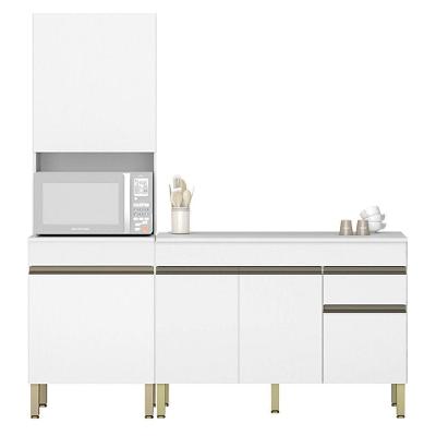 Paneleiro E Balcão Gabinete Com Tampo 120cm Lina K02 Supremo - Mpozenato
