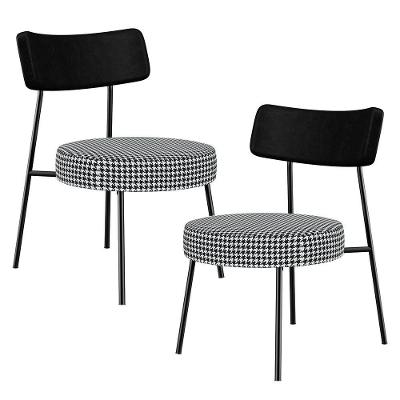 Kit 02 Poltronas Decorativas Para Sala De Estar Base Fixa Londres F01 Pied Poule - Lyam Decor