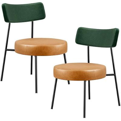 Kit 02 Poltronas Para Sala De Estar Londres L02 Facto Verde Musgo Couríssimo Whisky - Lyam Decorb