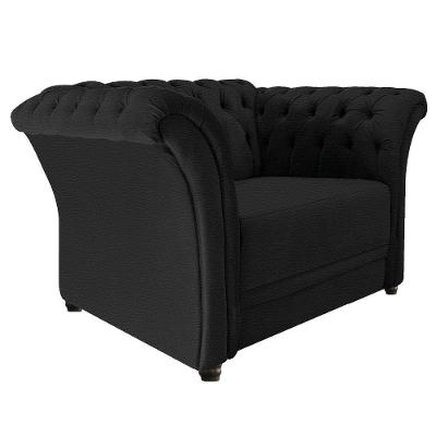 Poltrona Decorativa Chesterfield Sofia Corano Preto