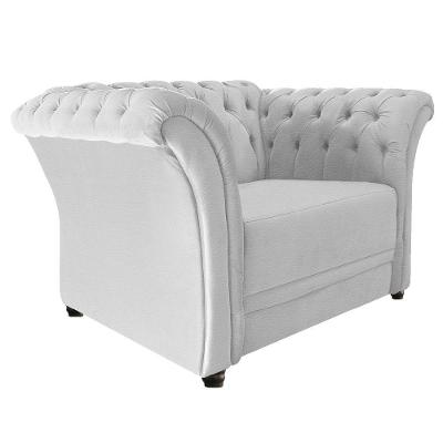 Poltrona Decorativa Chesterfield Sofia Corano Branco