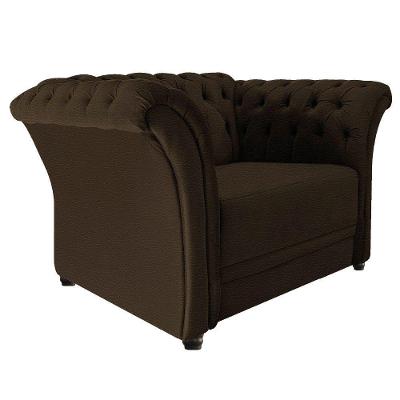 Poltrona Decorativa Chesterfield Sofia Corano Marrom