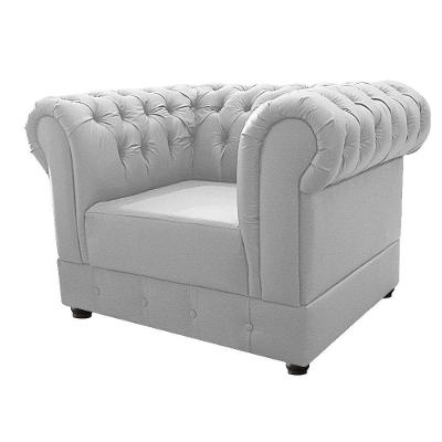 Poltrona Decorativa Chesterfield Ana Corano Branco Adj Decor