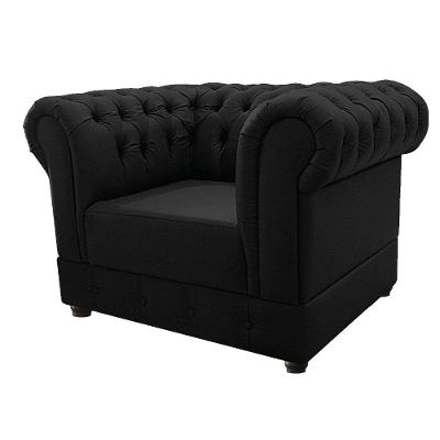 Poltrona Decorativa Chesterfield Ana Corano Preto Adj Decor